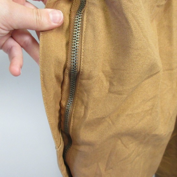 Craftsman Insulated Bib Overalls Men L Brown 100% Cotton Lined Work Utility 1580 - Picture 5 of 12